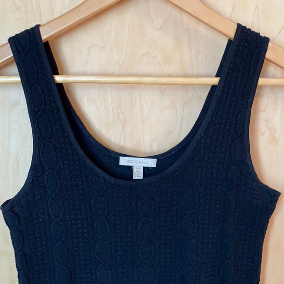 BORDEAUX Anthropologie Black Knitted Dress - Picture 4 of 13